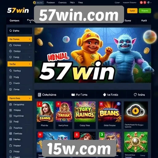 Acessibilidade e design do site 57win.com